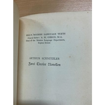 1929 "ZWEI TIROLER NOVELLEN" GERMAN HARDBACK BOOK (P3)