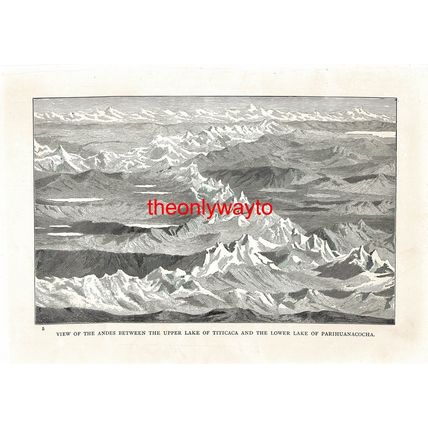 Andes, Lake Titicaca To Lake Parihuanacocha, Book Illustration (Print), 1903