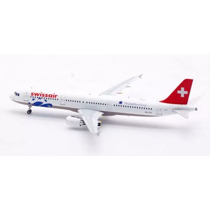 AIRBUS A321-111 SWISSAIR REG: HB-IOH WITH STAND - WB MODELS B321IOH 1/200