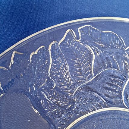 Vintage Lot 4 KIG Indonesia K126 CLEAR Fruit Glass SALAD Plates Bread & Butter