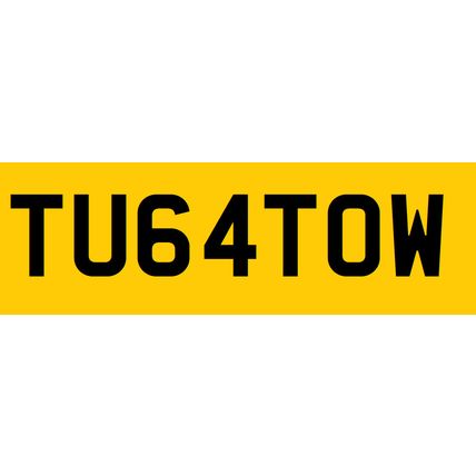 Private Number Plates For Sale - On Retention TUG 4 TOW