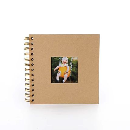 Woodside Home Living Spiral Bound Scrap Book Style Photo Album 17cm x 17cm - Bro