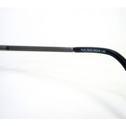 Caravaggio Rudy Gun Metal Eyeglasses Frames Full Frame Brushed Silver 54/18/145
