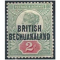 Bechuanaland 1891 SG34 2d Grey-Green & Carmine Mtd Mint