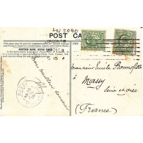Rotten Row London Postcard ln2040