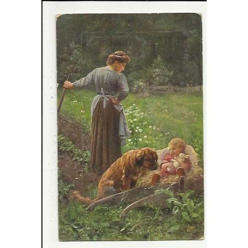 9941 CHILD-LIFE IN THE COUNTRY In The Meadows Tuck Oilette Postcard