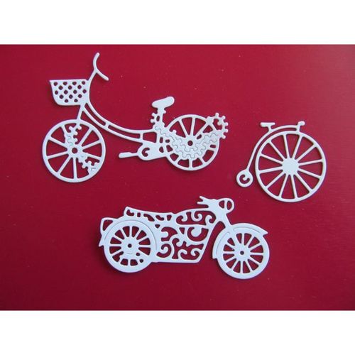 9 x Tattered Lace Die Cuts His Transport Embellishments