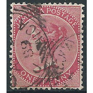 Jamaica 1886 SG18a 1d Carmine Good/Fine Used .. ..