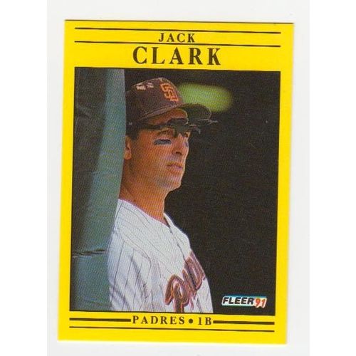 1991 Fleer Jack Clark baseball card #526 – Padres