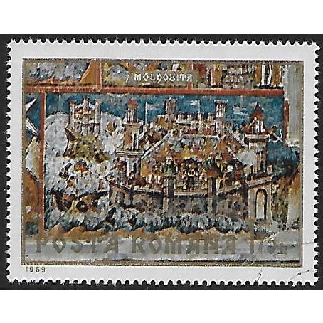 Romania Mi 2818: 1 L. 75 multicoloured Walled City (Moldovita Monastery)