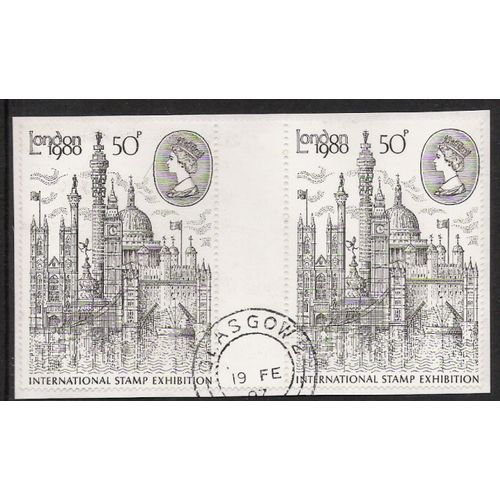 SG 1118 x 2: 'London 1980' International Stamp Exhibition, type I.