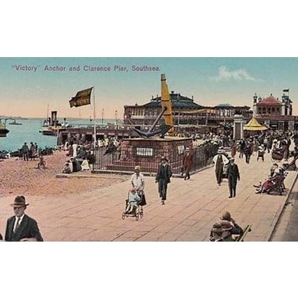 Southsea Victory Anchor Antique Postcard