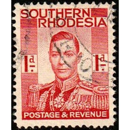 Africa Southern Rhodesia 1937 King George VI 1d Used. Stamp