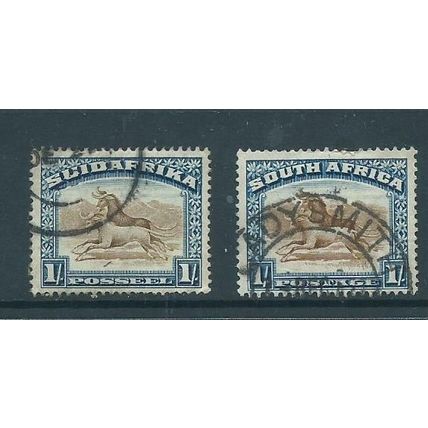 south africa stamps sg36 sg 36 singles used pair