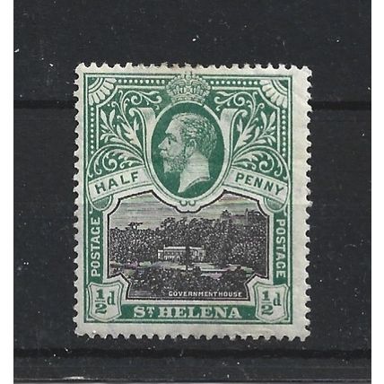 St Helena.SG72 1/2d Government House (Black and Green).Mounted Mint.May24b