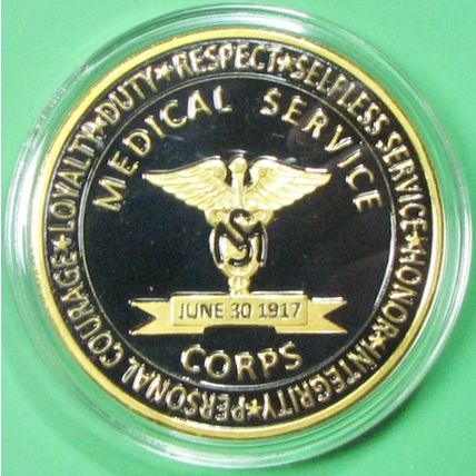 US Army, Medical Service Corps. Challenge Coin. 1.50". 67b.