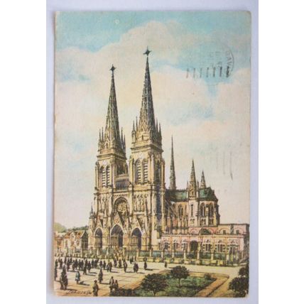 1954 postcard Church, Lujan, Argentina