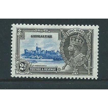gibraltar stamps silver jubilee hm 2d value sg114 sg 114 1935