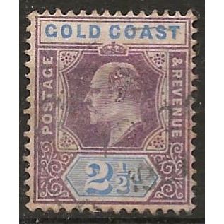 Gold Coast 1906 SG52 2 1/2d Dull Purple & Ultramarine Wmk MCA Fine Used ..