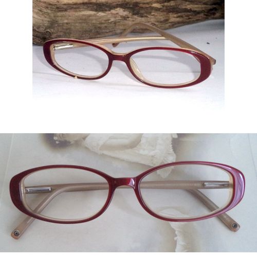 Coach Brooke 503 Bright Red Oval 52-16 retro womens eyeglasses sunglasses glass