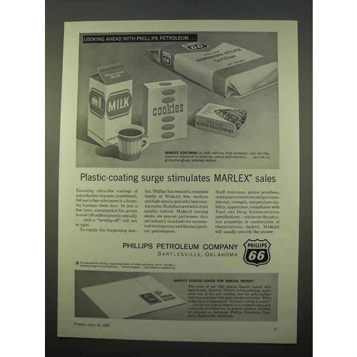 1963 Phillips Petroleum Ad - Stimulates Marlex Sales