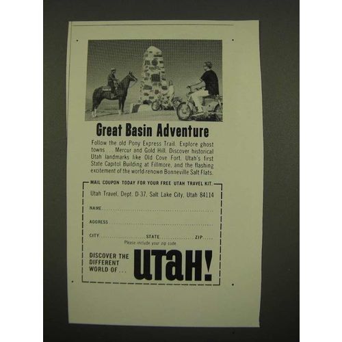1967 Utah Tourism Ad - Great Basin Adventure