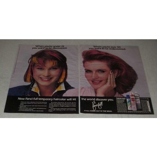 1987 Roux Fanci-Full Color Splash Gel, Mousse and Rinse Ad