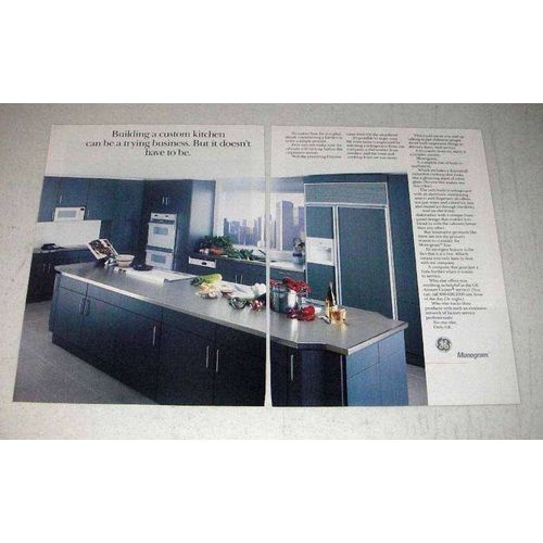 1990 GE Monogram Appliance Ad - A Custom Kitchen