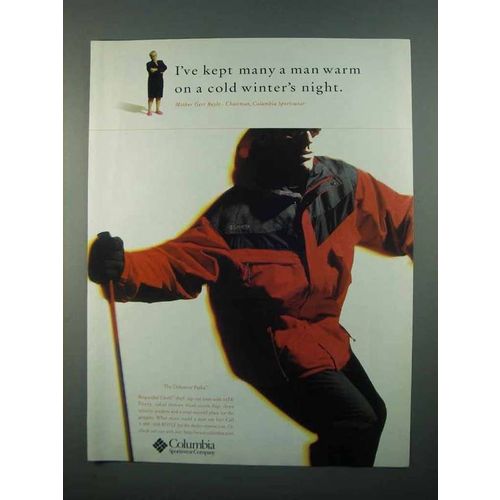 1996 Columbia Dolomite Parka Ad - Kept Many Man Warm