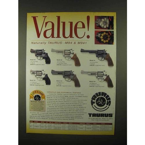 1997 Taurus Gun Ad - Model M94 & M941 Revolvers