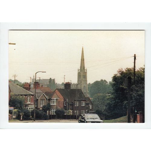 St Mary's Church from Wellingborough Road Rushden Northamptonshire Postcard