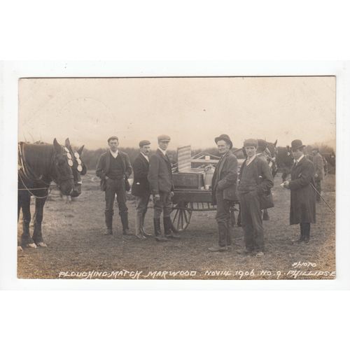 Ploughing Match at Marwood near Barnstaple Devon 1906 Animated Postcard A