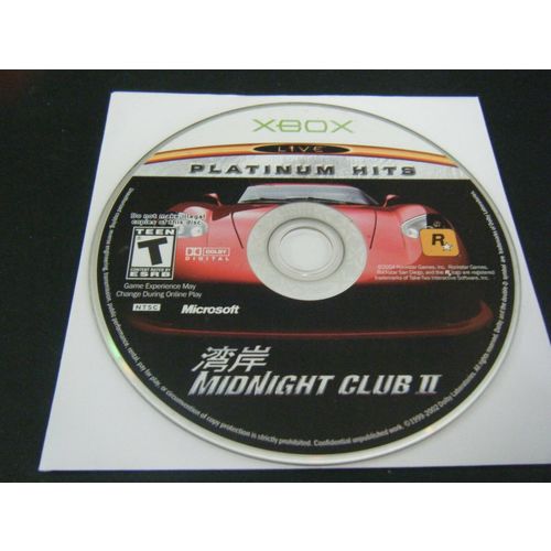 Midnight Club II - Platinum Hits (Microsoft Xbox, 2003) - Disc Only!!!