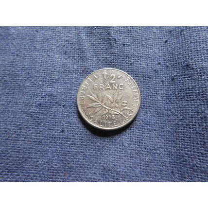 1978 FRANCE 1/2 FRANC COIN.
