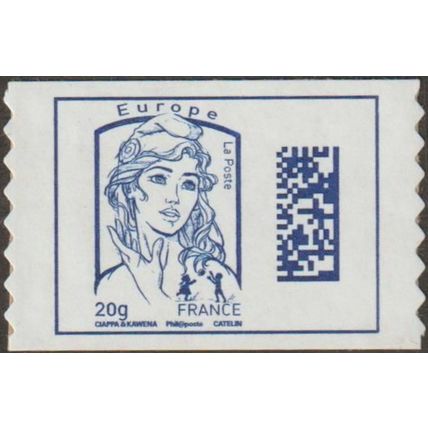 Mi 6258 a 20 g. Europe deep lilac-ultramarine Defin.: 'Marianne de la Jeunesse.'