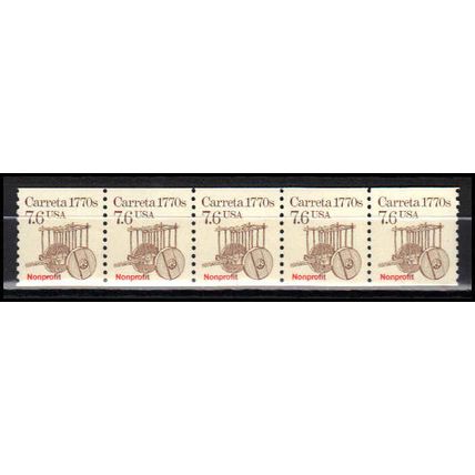 2255 7.6c Carreta Very Fine MNH Dry Gum PNC 1/5 X2948