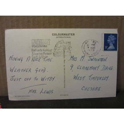 SCARBOROUGH, YORKSHIRE. used postcard. Colourmaster 1973 pm =