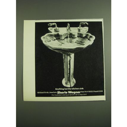 1971 Sherle Wagner Sink Advertisement - Anything but the kitchen sink