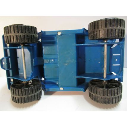 RARE 1970'S TONKA JEEP 4x4 MR-970 White & Blue PRESSED STEEL TOY TRUCK
