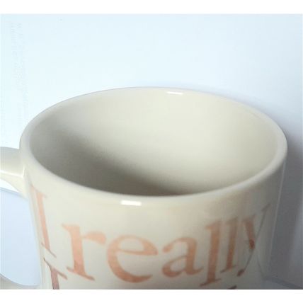 I REALLY LOVE CHOCOLATE COFFEE MUG - 9 x 11 x 8 cm diam CLEAN & VERY GOOD