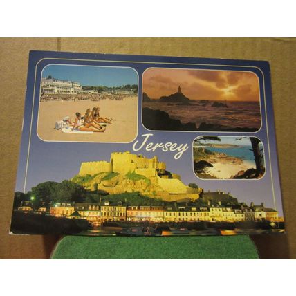 JERSEY, CHANNEL ISLES, multiview..used postcard 1993 postmark John Hinde =