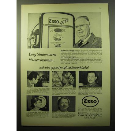 1950 Esso Oil Ad - Doug Straton owns his own business