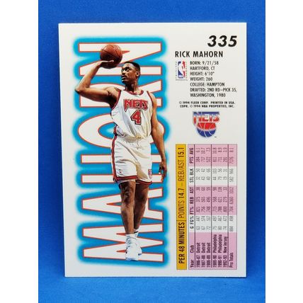 1993-94 Fleer #335 Rick Mahorn