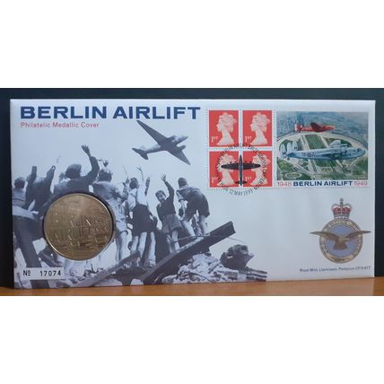 1999 PNC Limited Edition UK Stamps & Berlin Airlift 50th Anni Medallion Cover