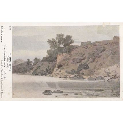 Knaresborough Medieval Painting Thomas Girtin Antique London Yorkshire Postcard