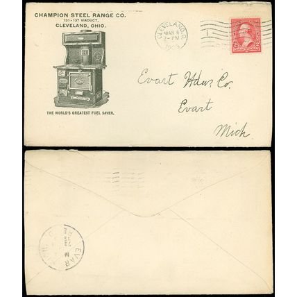 1903 CLEVELAND, OH, CHAMPION STEEL RANGE CO., Illustrated Advertising Cover!