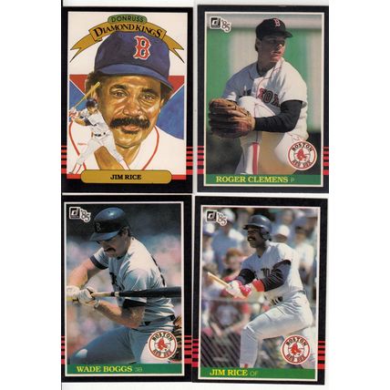 1985 Donruss Boston Red Sox team set 23 cards- Boggs, Clemens RC, Rice