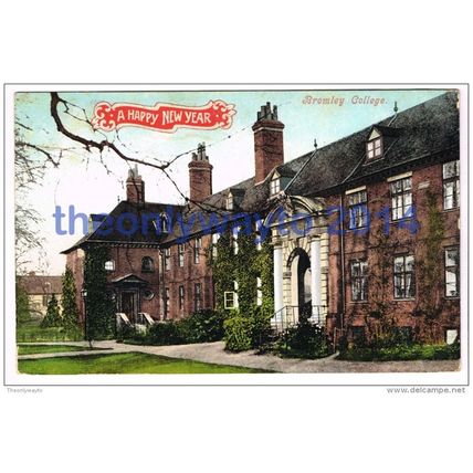 Bromley College, Kent, England, 1910, Postcard