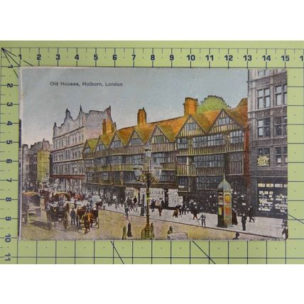 OLD HOUSES, HOLBORN, LONDON, ENGLAND, 1908, Postcard