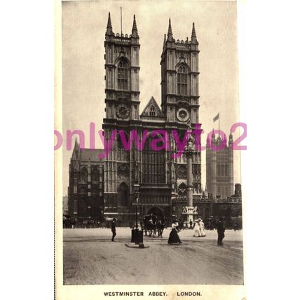 Westminster Abbey, London, 1906, Postcard